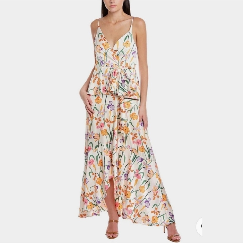 NWT Hutch Hollis Floral Satin Maxi Dress